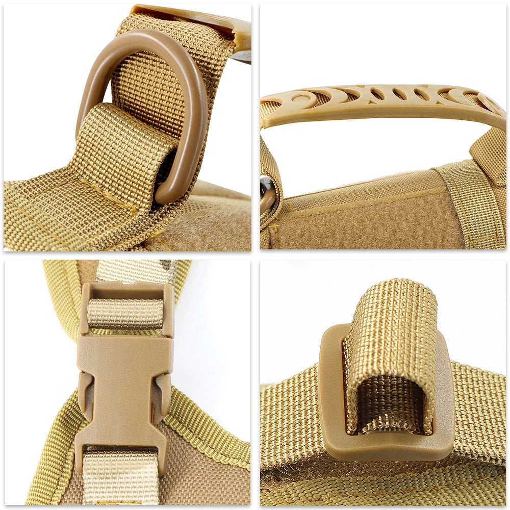 Élément tactique pour chiot réglable. Harnais chien tactique beige de Boutiquechien