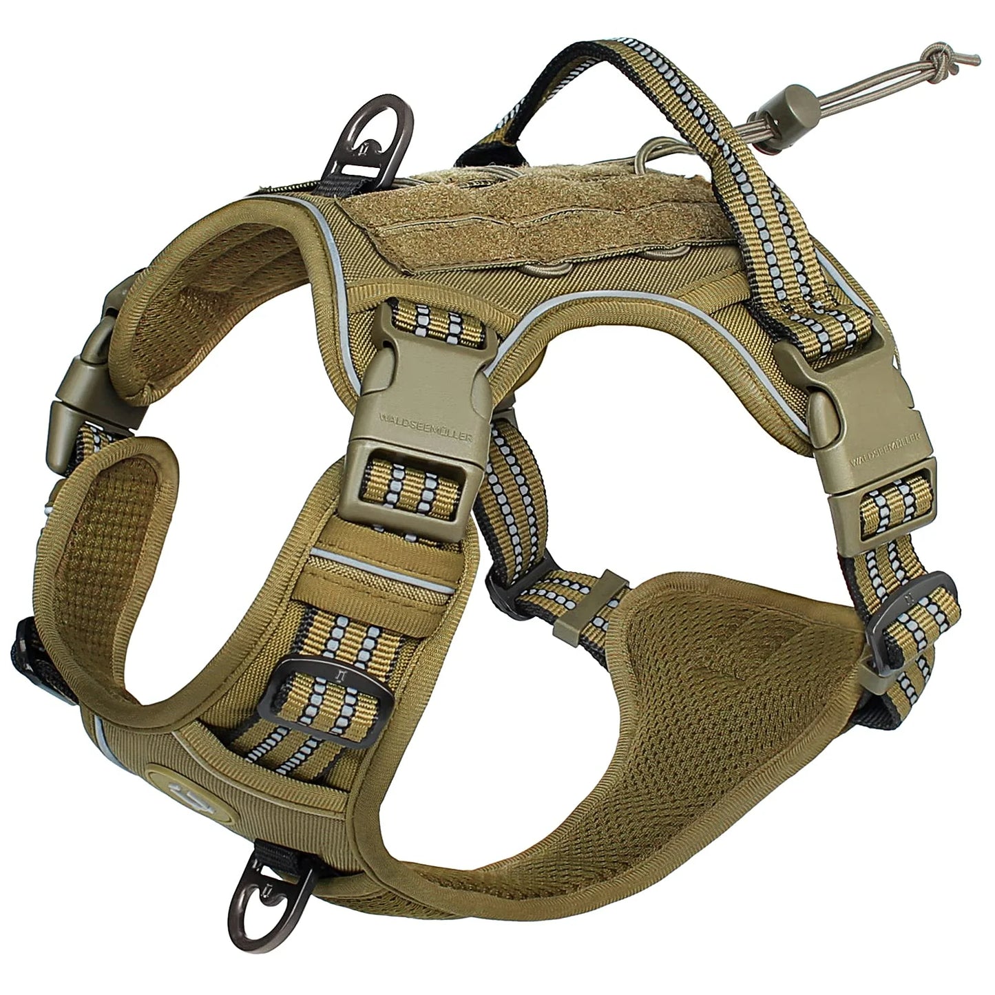Harnais tactique en Y de couleurs militaire renforcé pour chien