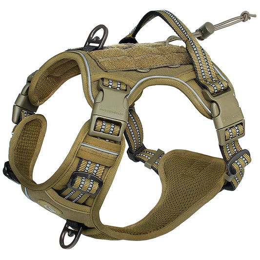 Harnais tactique en Y de couleurs militaire renforcé pour chien