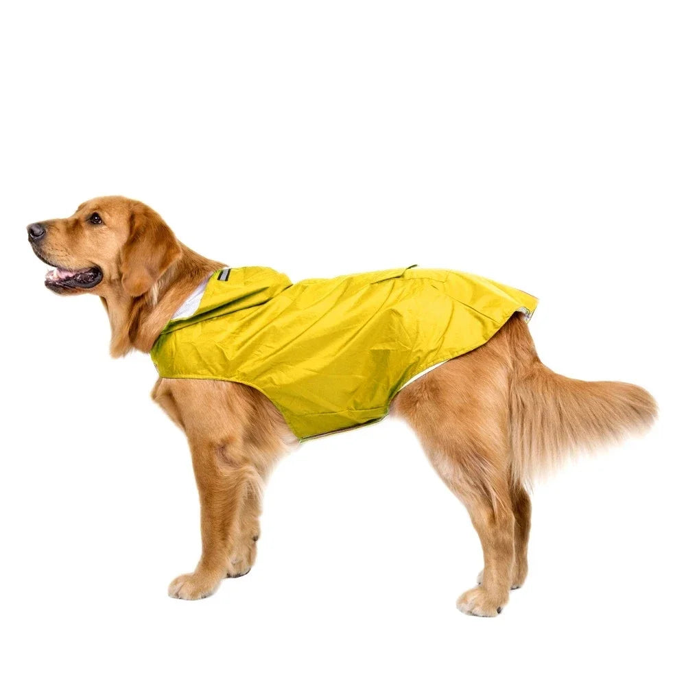 Imper pour gros chien jaune avec poche de boutiquechien