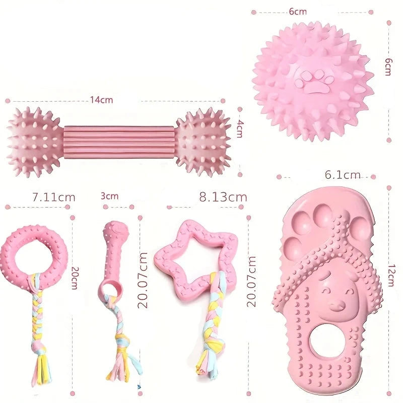 dimension de jouet rose pour chien résistant et durable. Le lot pour chien est parfait pour les chiens. Image produit Boutiquechien