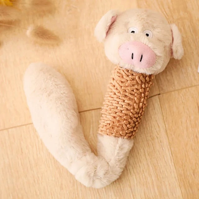 Peluche cochon blanc resistant et durable pour chien. Image produit Boutiquechien