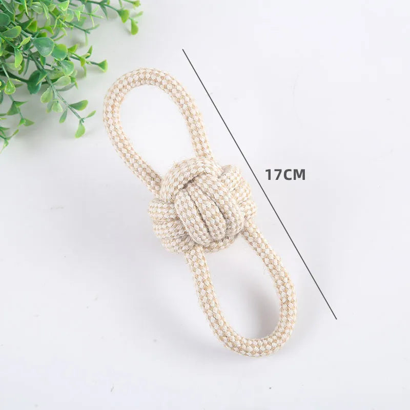 Jouet corde pour chiot avec poignee