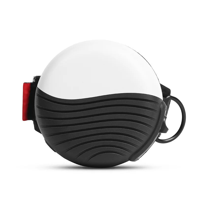 laisse enrouleur pour chien de couleur blanc et noir parfait pour promener les chiens à une main. Image produit Boutiquechien