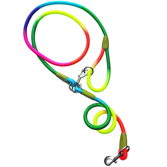 Laisse lasso multicolore et design multifonctions. Image produit Boutiquechien