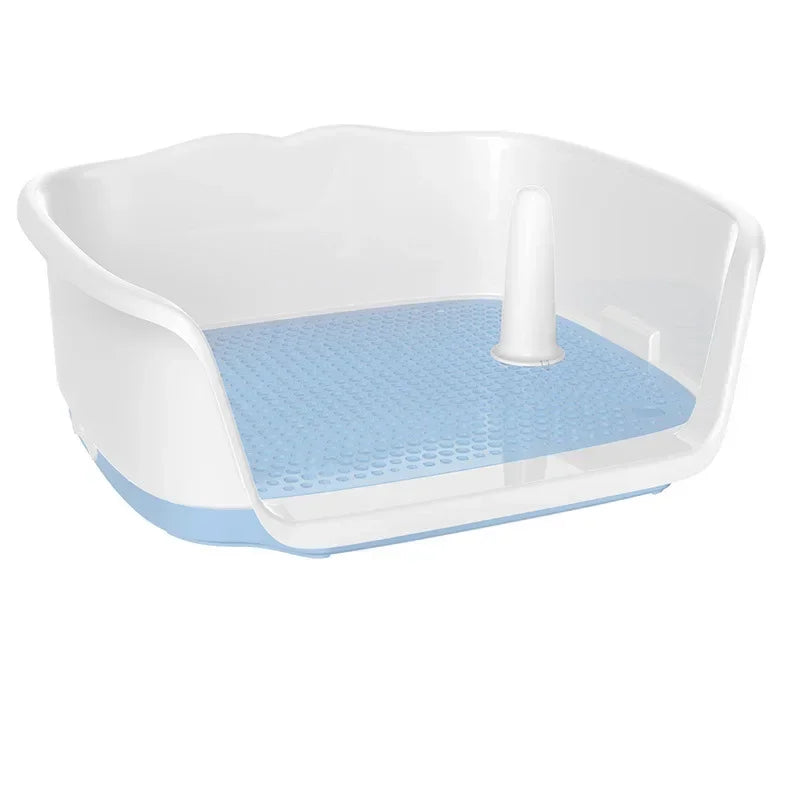 panier toilette chiot de couleur bleu et blanc. Image produit Boutiquechien