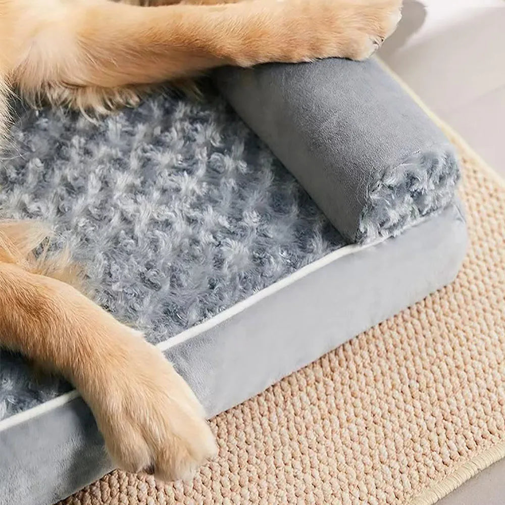 Pattes de chien couché sur son panier chien xl. Le chien est couché sur son panier chien xl de Boutiquechien