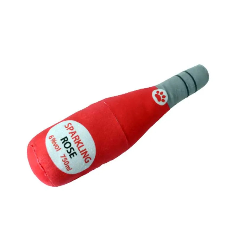 peluche chien rosé de couleur rouge pour chien. Image produit Boutiquechien