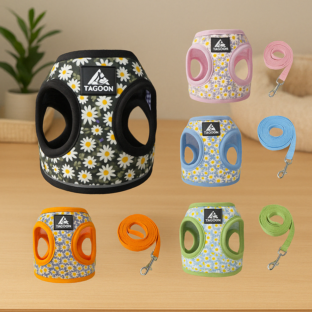 Petit harnais chiot de couleurs parfait pour les petits et les chiots. Image produit Boutiquechien