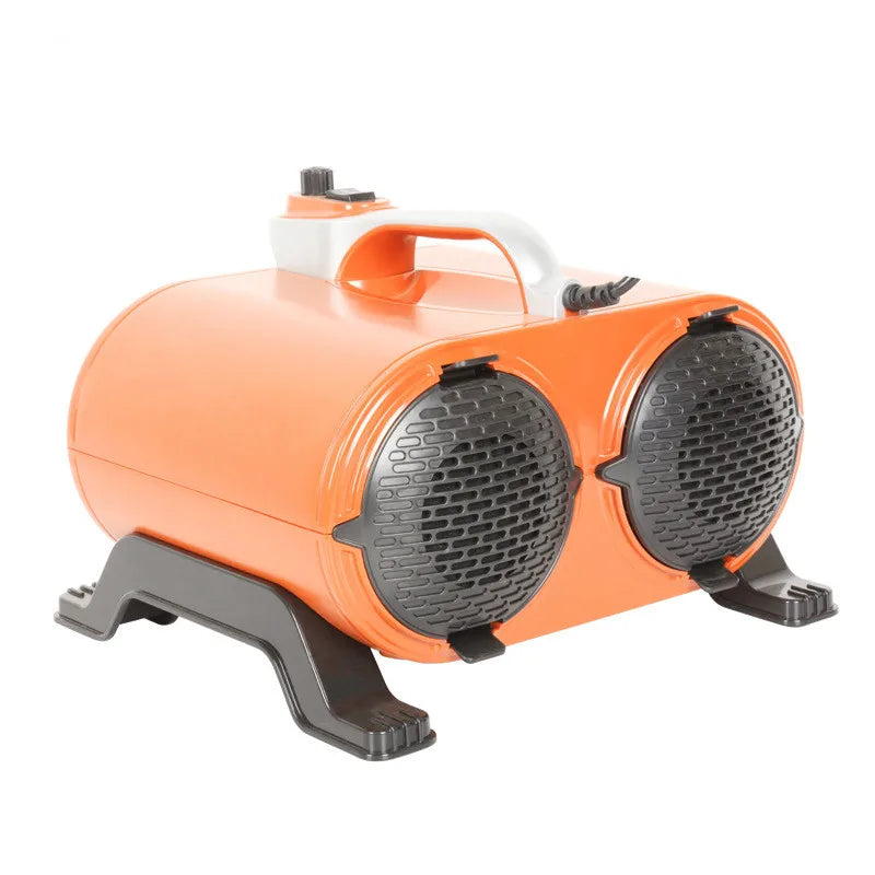 Pulseur orange pour chien avec des grilles noir. Pulseur professionnel pour chien