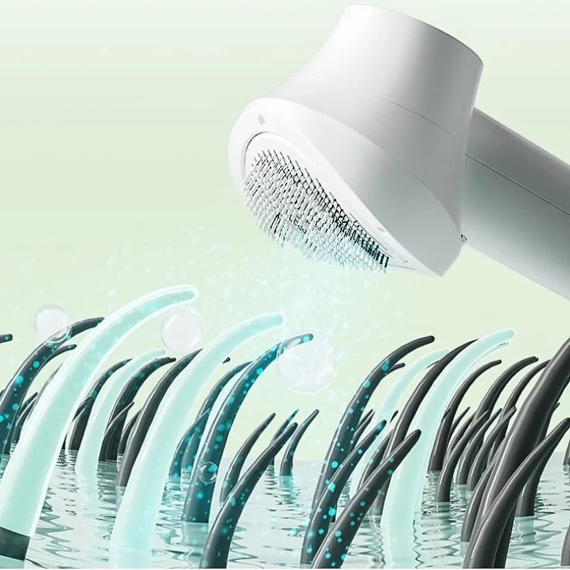 pulseur pour chien aspire les poils et l'eau pour maximiser le le séchage. Image produit de boutiquechien de couleur blanc
