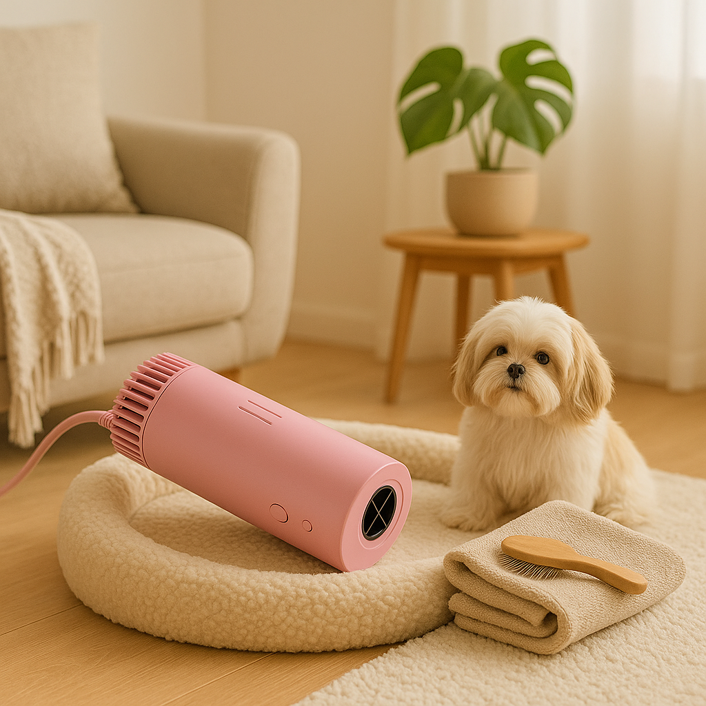 Petit pulseur pour chien rose et silencieux de Boutiquechien. Image produit Boutiquechien