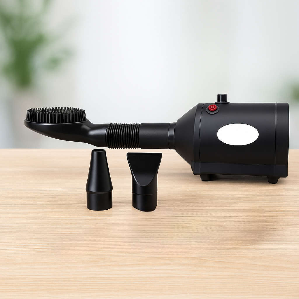 Pulseur chien de couleur noir parfait pour nettoyar les chiens. Les pulseurs chiens sont parfait pour les chiens. Image produit Boutiquechien