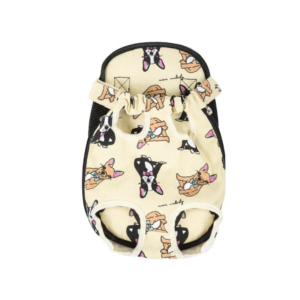 Sac a dos pour chien de promenade avec des images de chien dessus. Image produit Boutiquechien