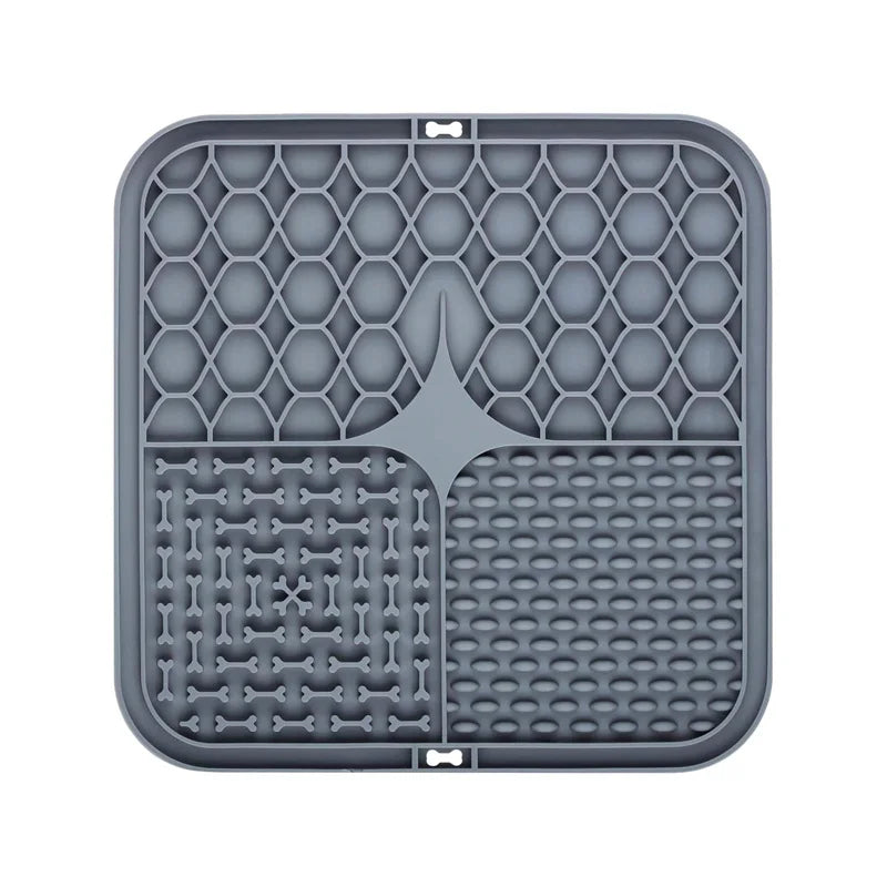Tapis pour chien anti glouton de couleur gris de boutiquechien