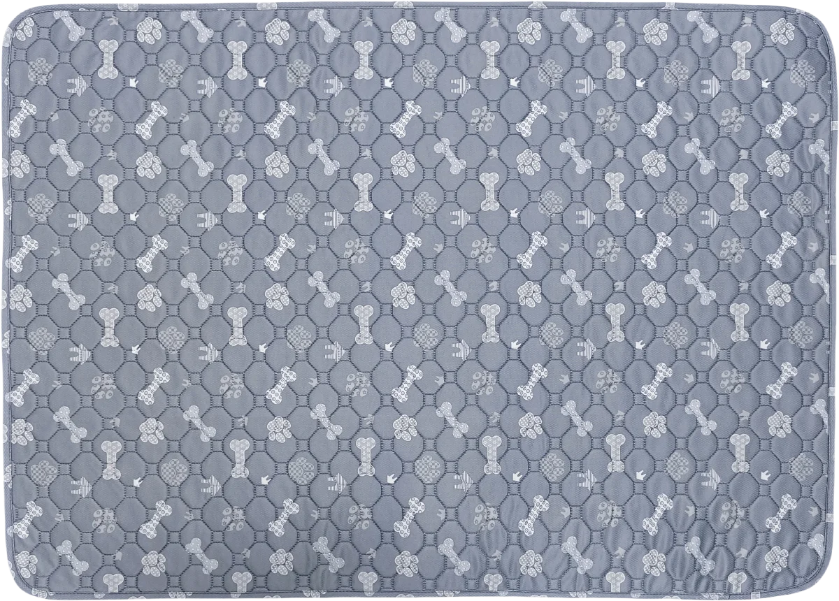tapis chien bleu claire avec des chiens souffrant d'incontinence. Le tapis bleu est parfait pour les chien qui ont des problèmes de vessis. Image produit Boutiquechien