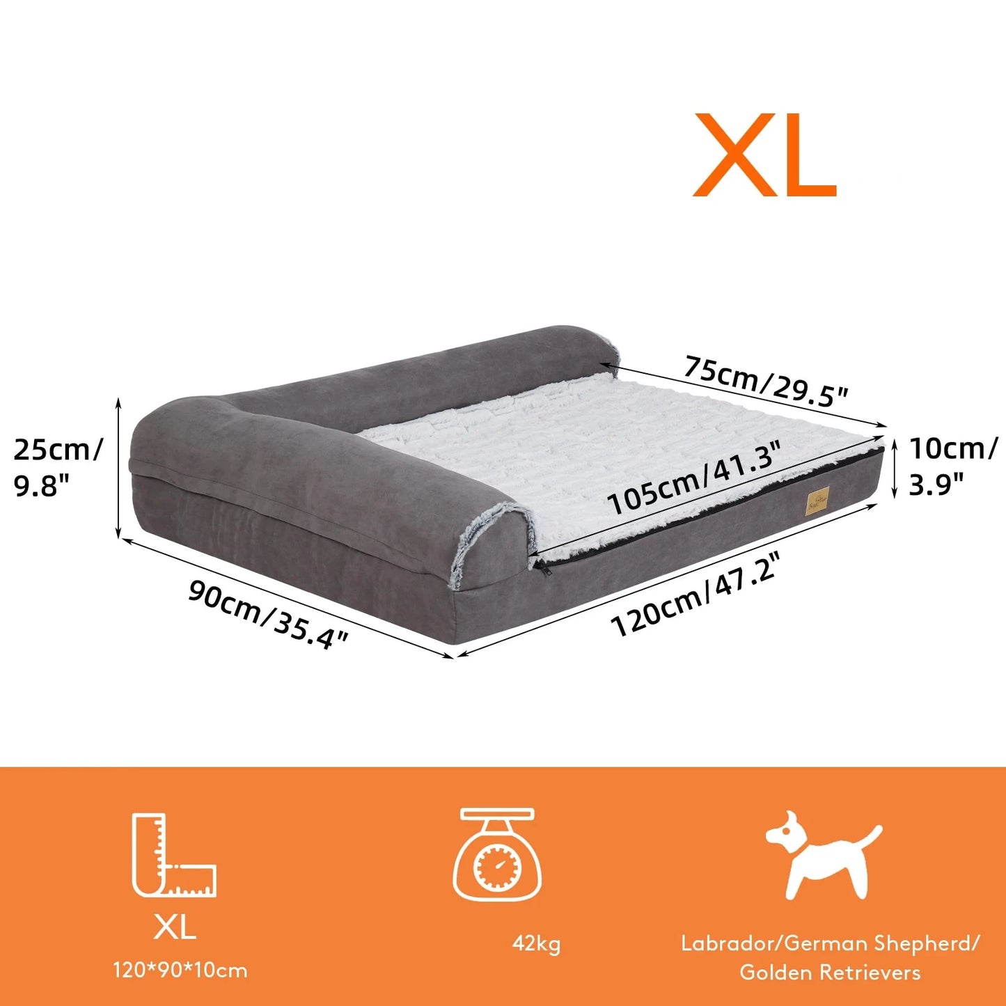 dimension du tapis chien de taille XL. Le tapis chien est de 120 Cm de long parfait pour tous les chien. Image produit Boutiquechien