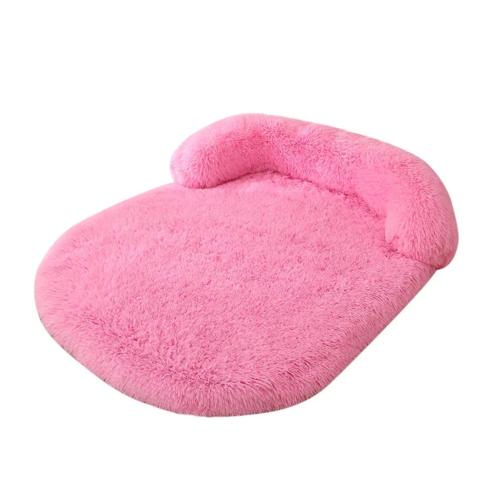 tapis chien de couleur noir avec oreiller en forme de boudin. Image produit Boutiquechien