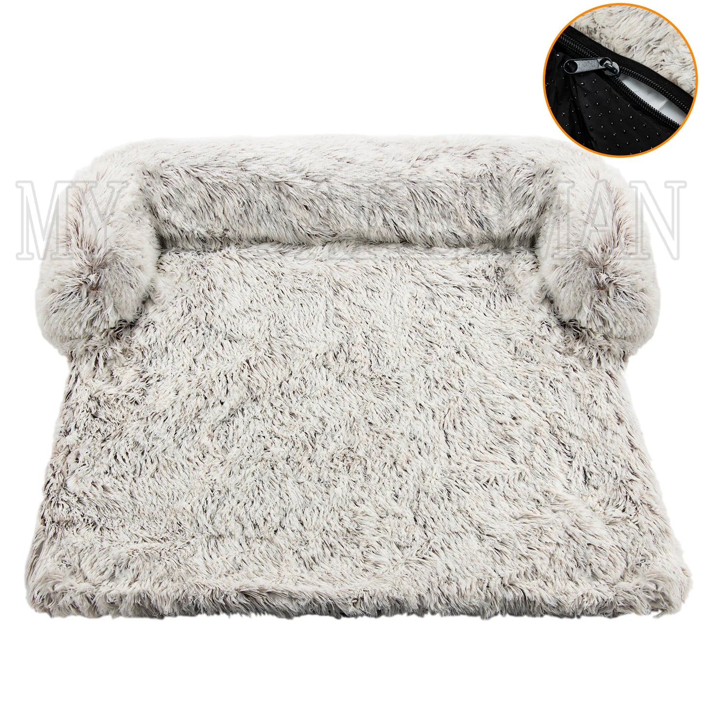 Tapis pour chien lavable en machine claire gris