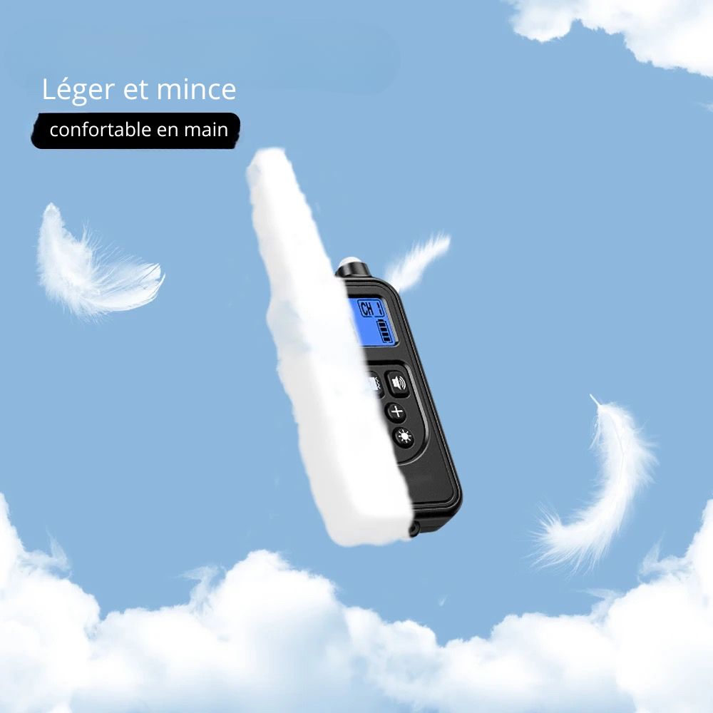 telecommande très légère et facile d'utilisation. La télécommande est légère comme une plume. Image produit Boutiquechien