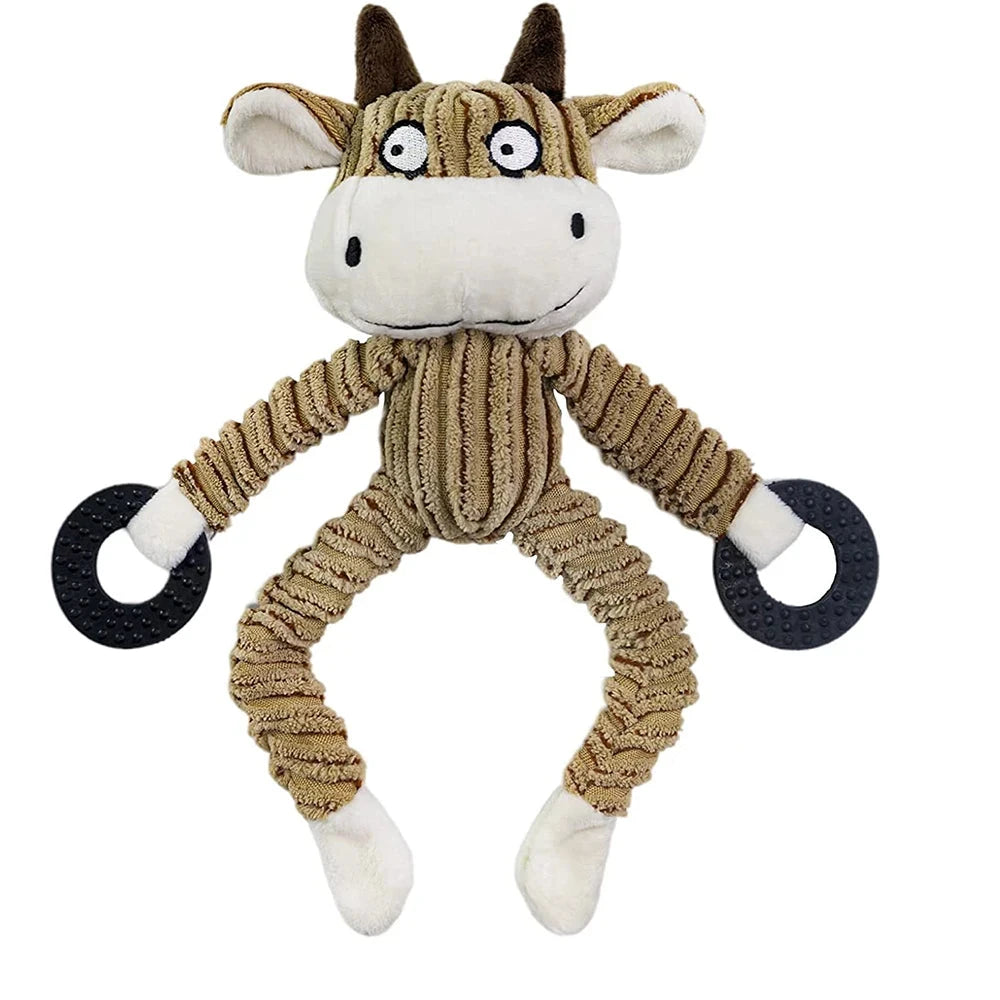 jouet en forme de vache pour chien resistant et durable. Image produit Boutiquechien