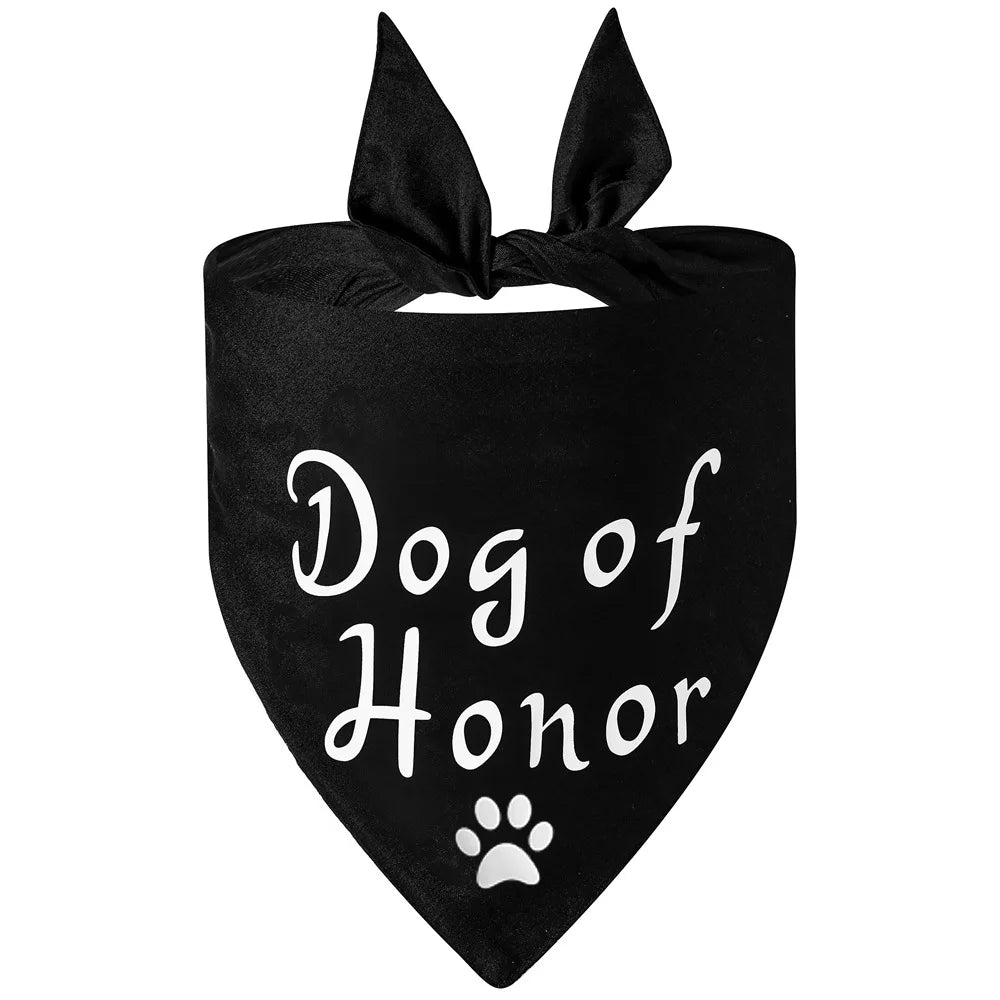 bandana noir dog of honor de couleur noir et blanc. Image produit de boutiquechien