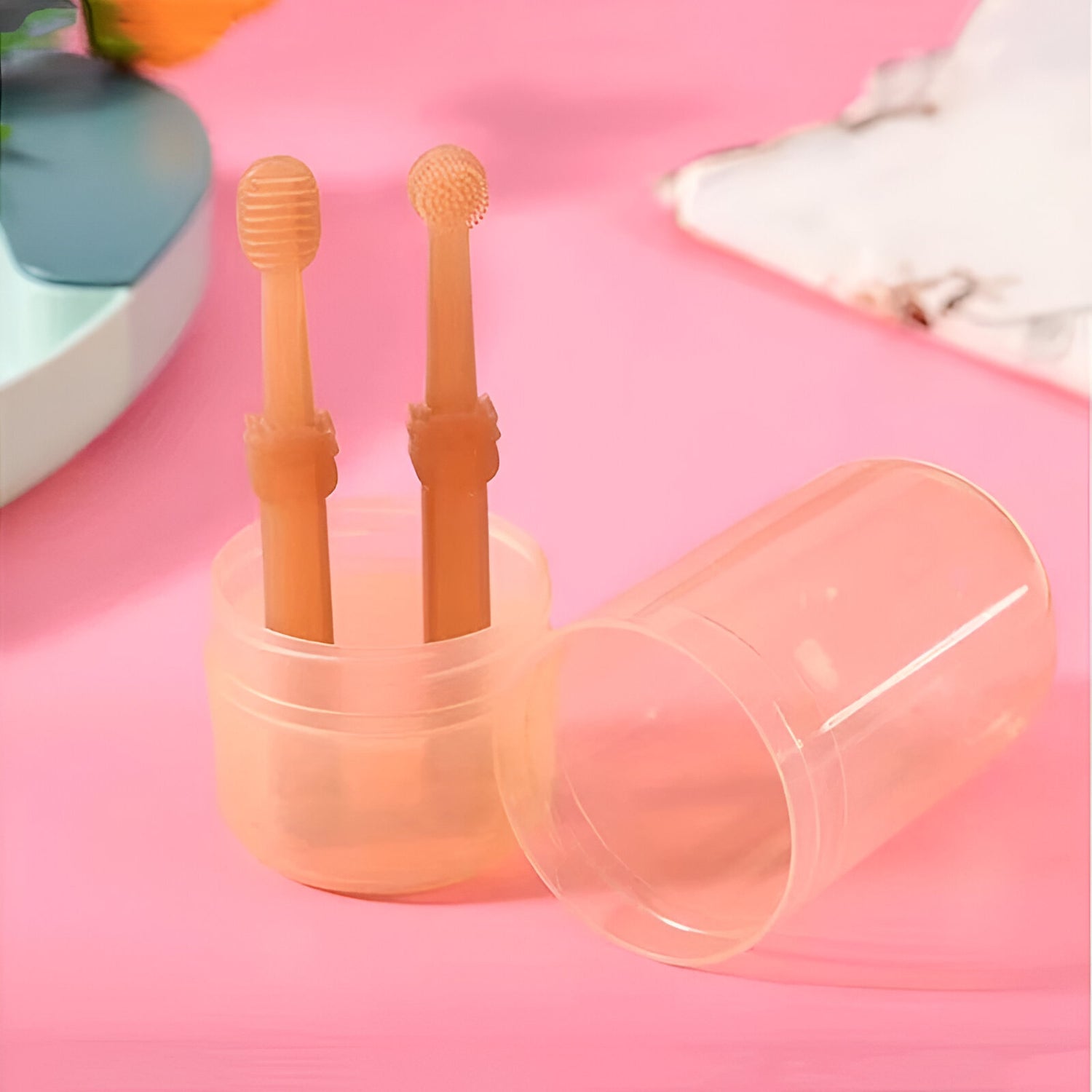 brosse a dent pour chien en caoutchouc resistant et durable avec une boite range de protection. Image produit Boutiquechien