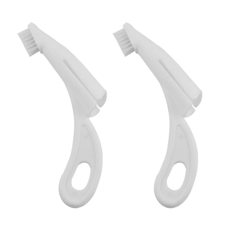 brosse à doigt de couleur blanc pour brosser les dents de son chien. image produit Boutiquechien