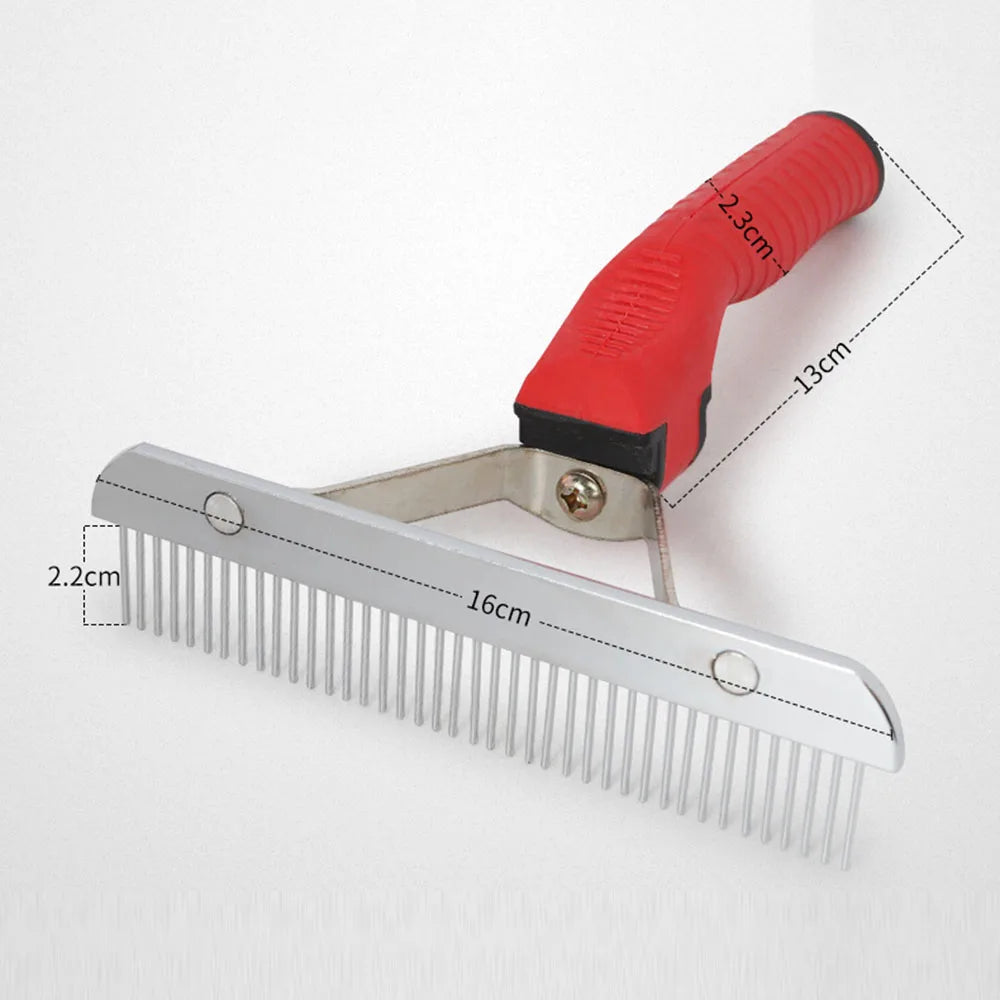 Brosse pour chien de couleur rouge et metal avec toutes les tailles. Image produit Boutiquechien