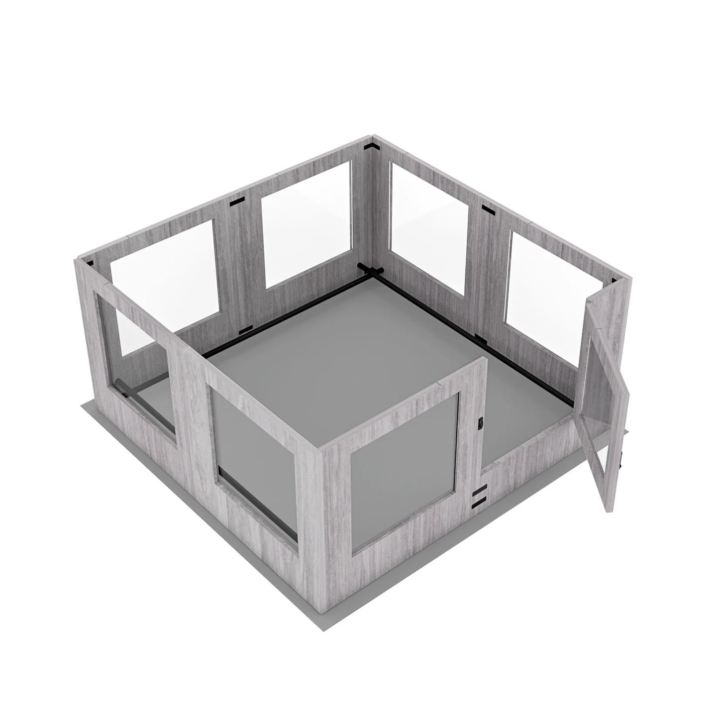Cage pour chien intérieur avec verrous de couleur gris. Image produit Boutiquechien