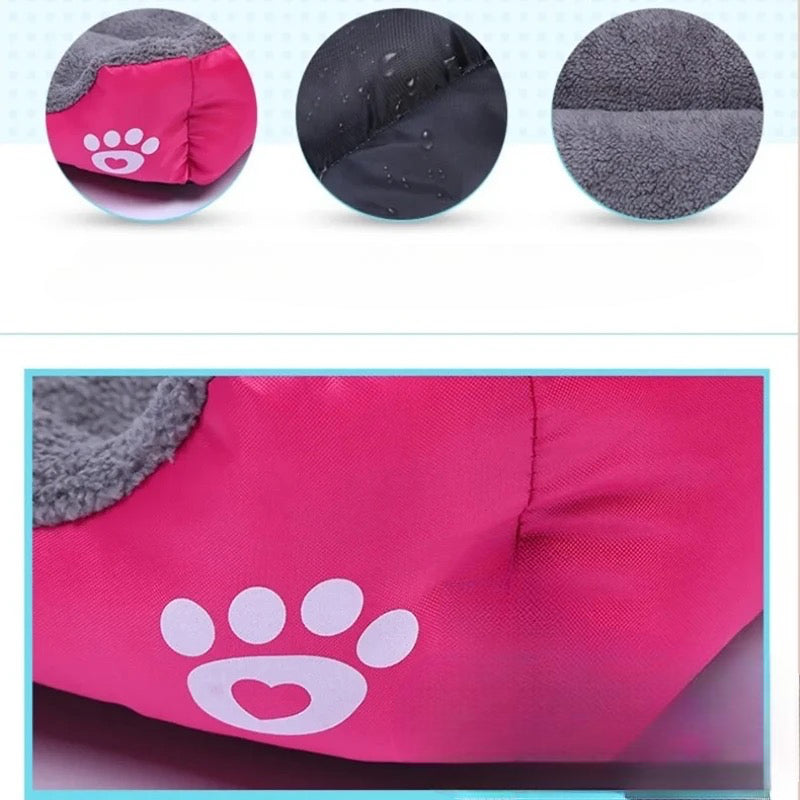 Panier chien xxl de couleur rose et gris avec une grande imperméabilité et doux. Image produit Boutiquechien