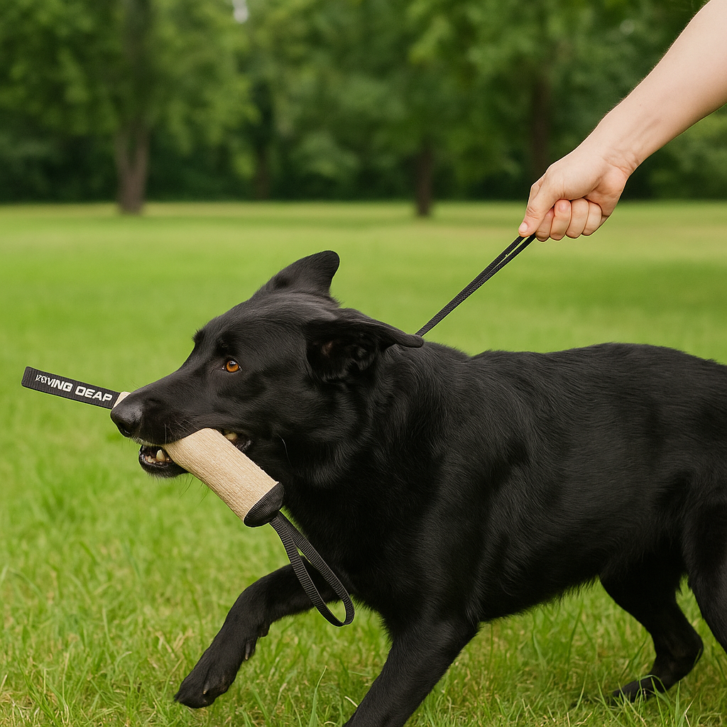 Chien de couleur noir se faisant dresser avec un collier anti traction chien de Boutiquechien