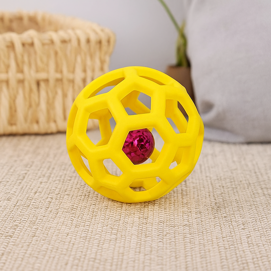 balle chien résistant de couleur jaune durable. Image produit Boutiquechien