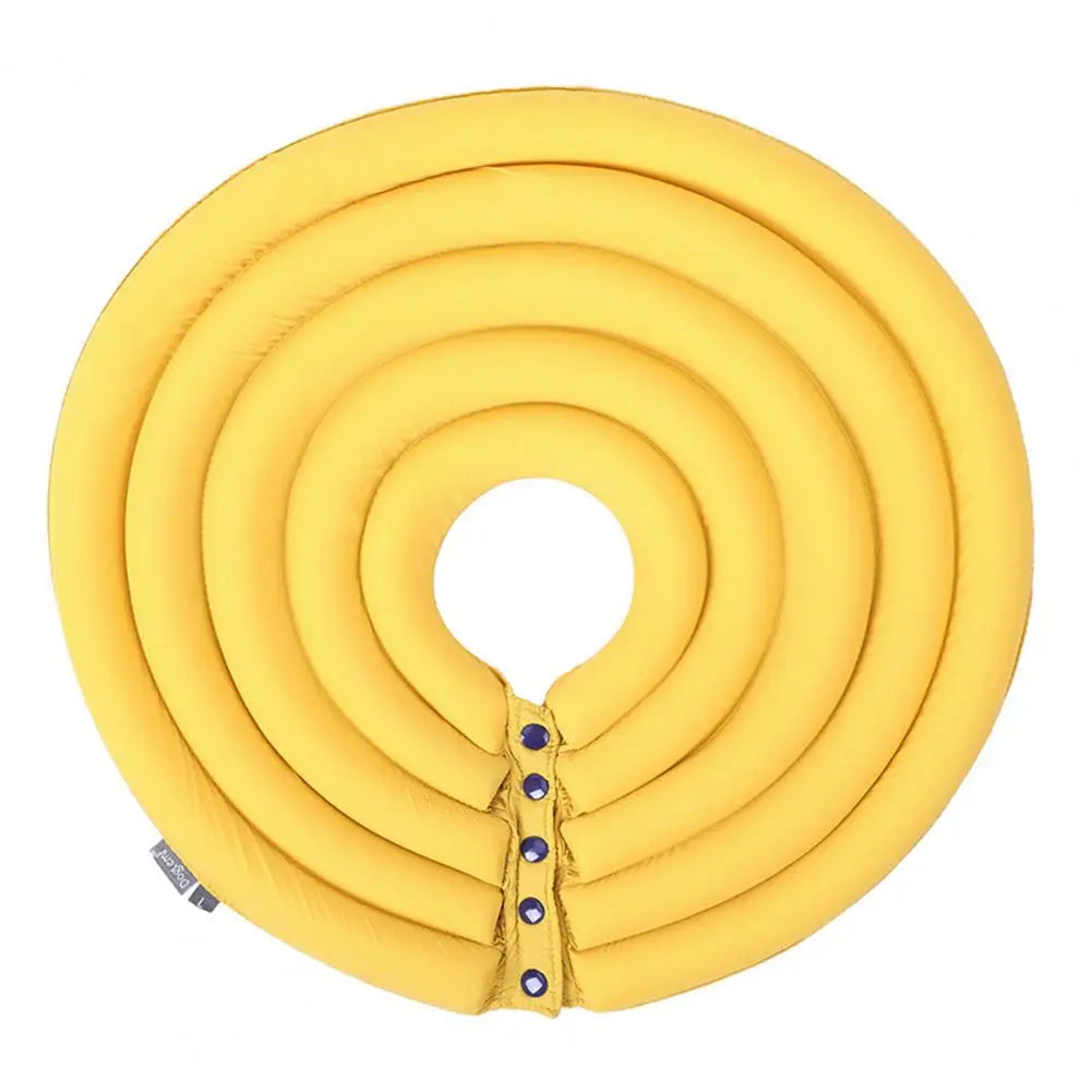 Collerette pour chien de couleur jaune ronde. Image produit Boutiquechien