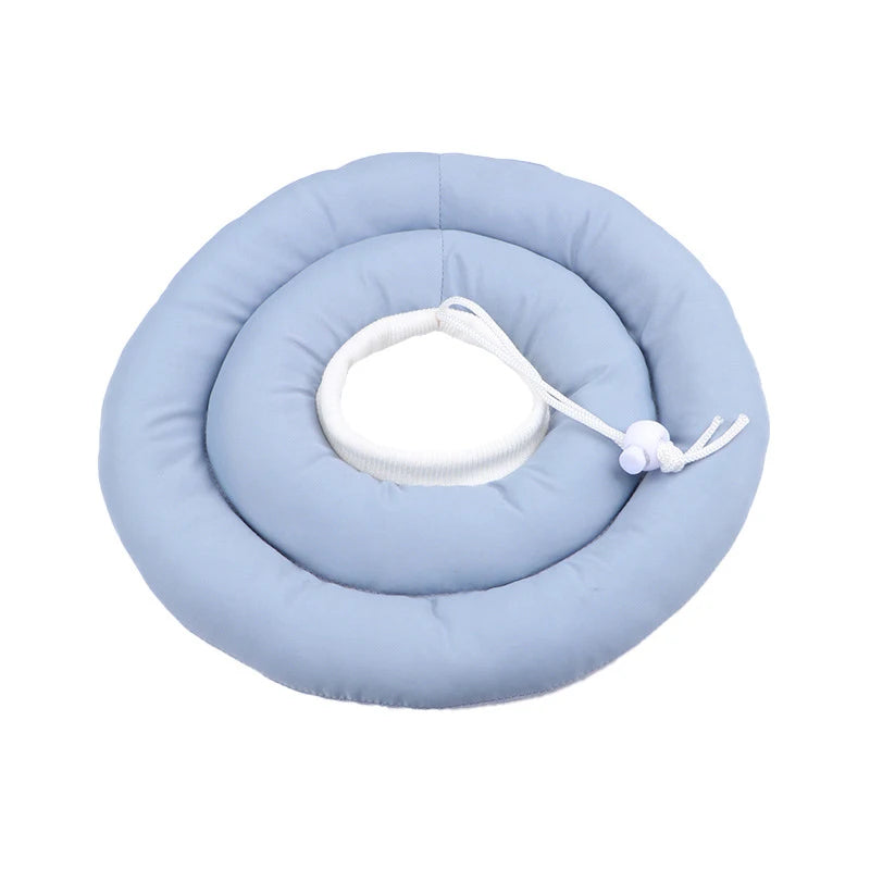 Collerette pour chien de couleur bleu claire ronde. Image produit Boutiquechien