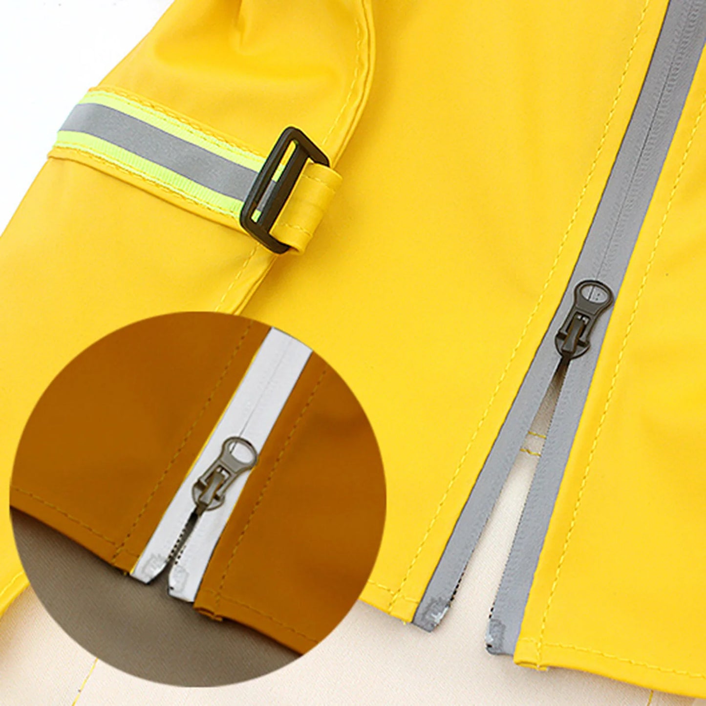 Couleur de l'imper pour chien de couleur jaune avec bande grise. Image produit Boutiquechien