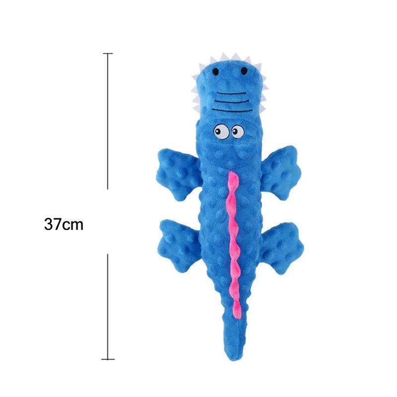 crocodile bleu de 37 cm résistant. La peluche chien bleu est parfaite pour tous les chiens. Image produit Boutiquechien