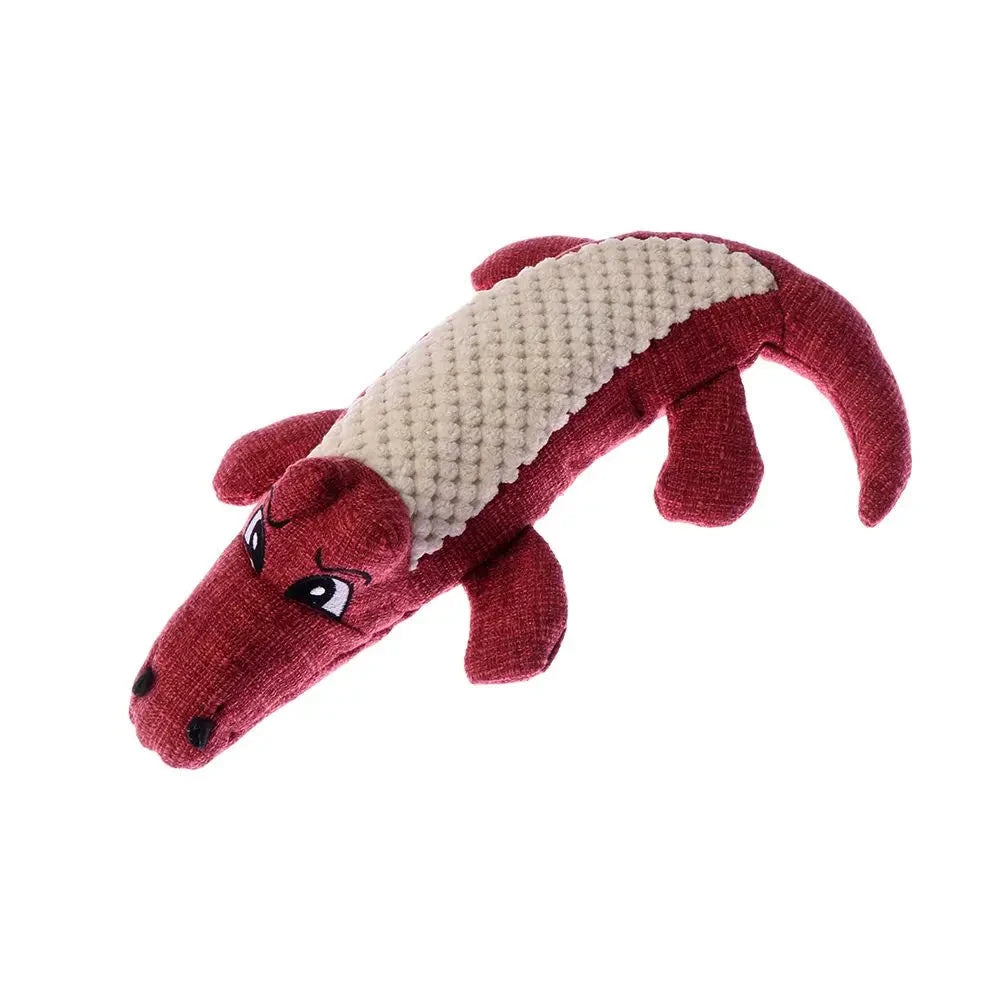 Crocodile chien de couleur rouge et blanc durable. Image produit Boutiquechien