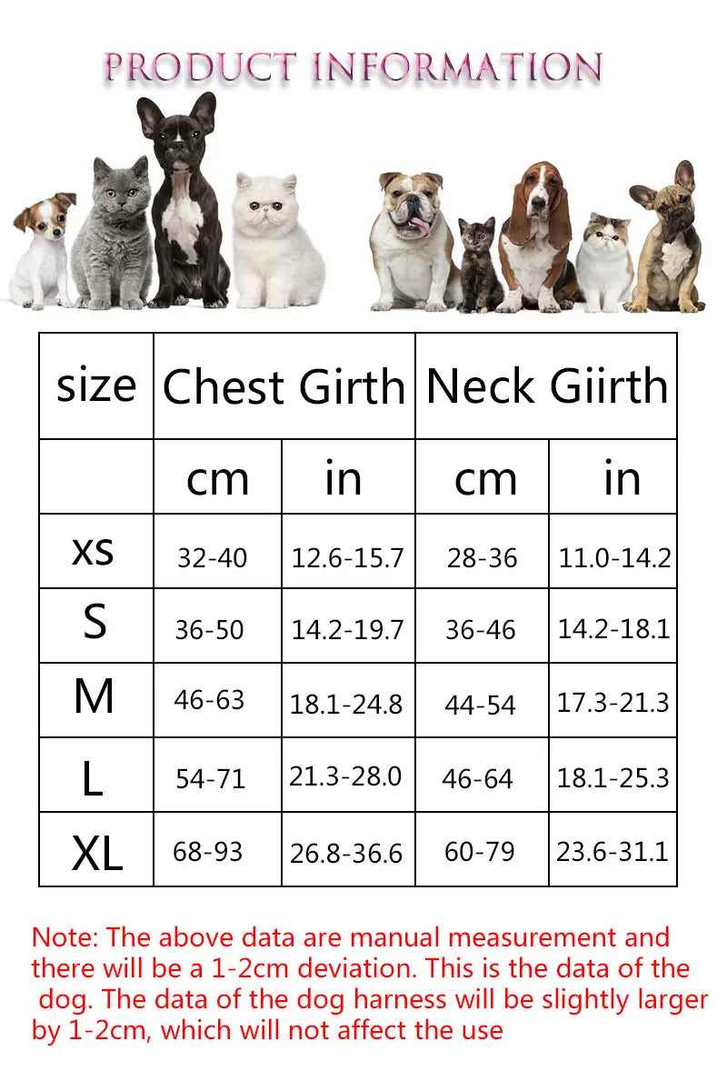 Meilleur harnais pour gros chien dimensions total