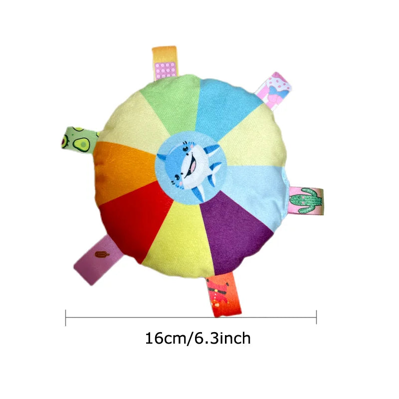 Dimension total du jouet chien de couleurs multiples avec une taille de 16 cm. Image produit Boutiquechien