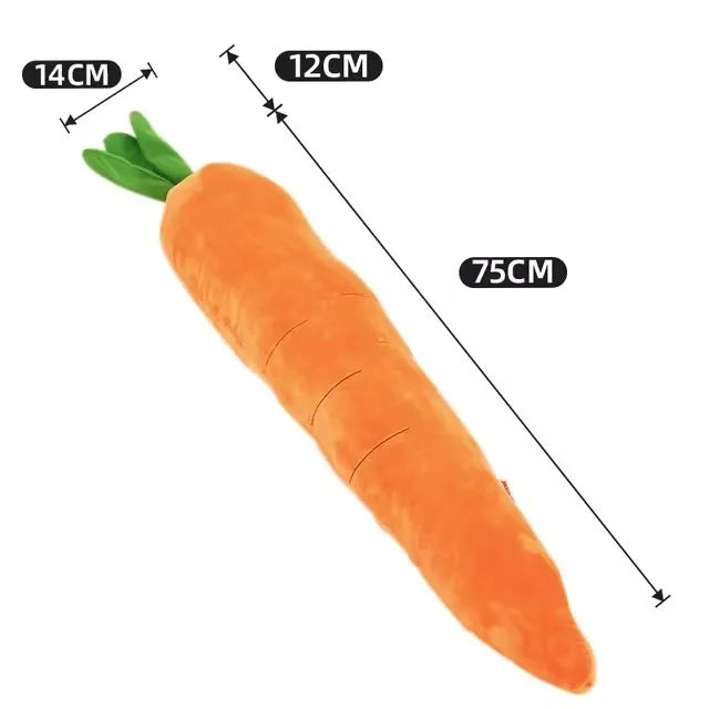 dimension total de la carotte orange grande tailles de 87cm de long. Image produit Boutiquechien