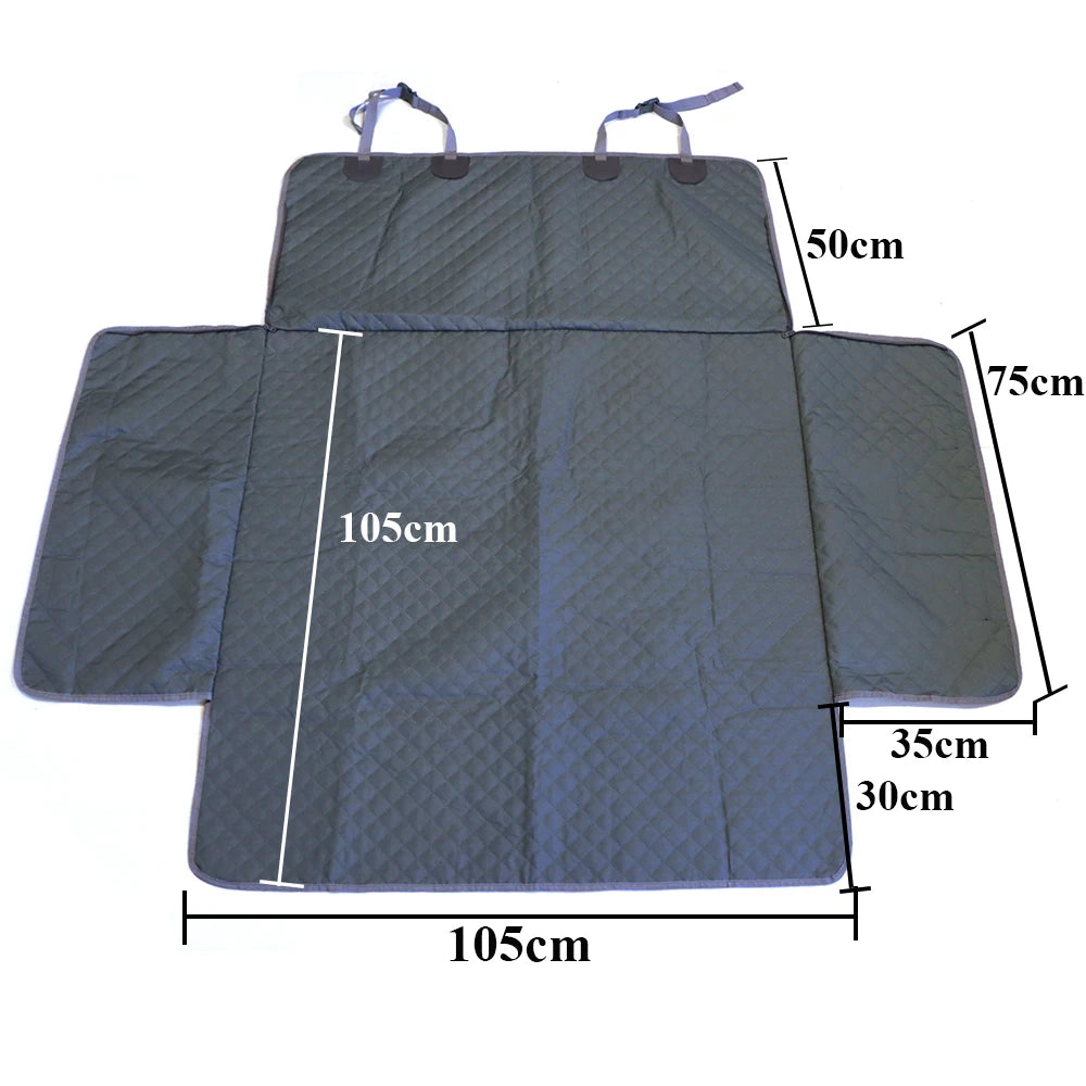 dimensions total de la protection de coffre de couleur gris pour les coffres de voiture. Image produit Boutiquechien