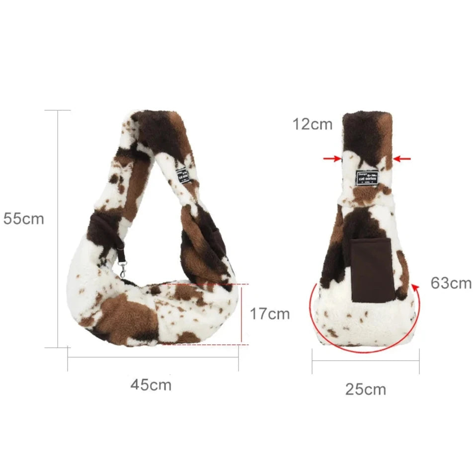 dimensions du sac en forme de vache de boutiquechien