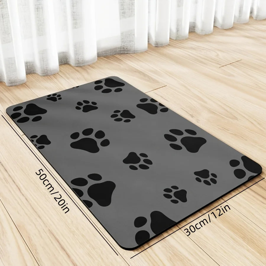 dimension total dupais chien en forme de pattes de couleur gris et noir. Image produit Boutiquechien