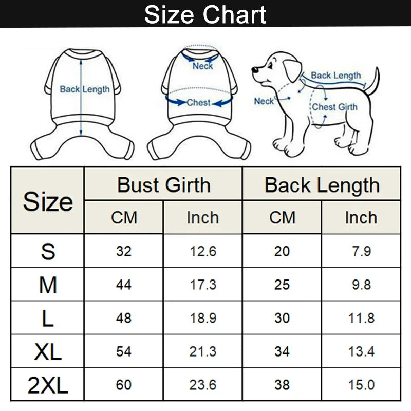 Dimension total en format tableau pour l'imper de boutiquechien