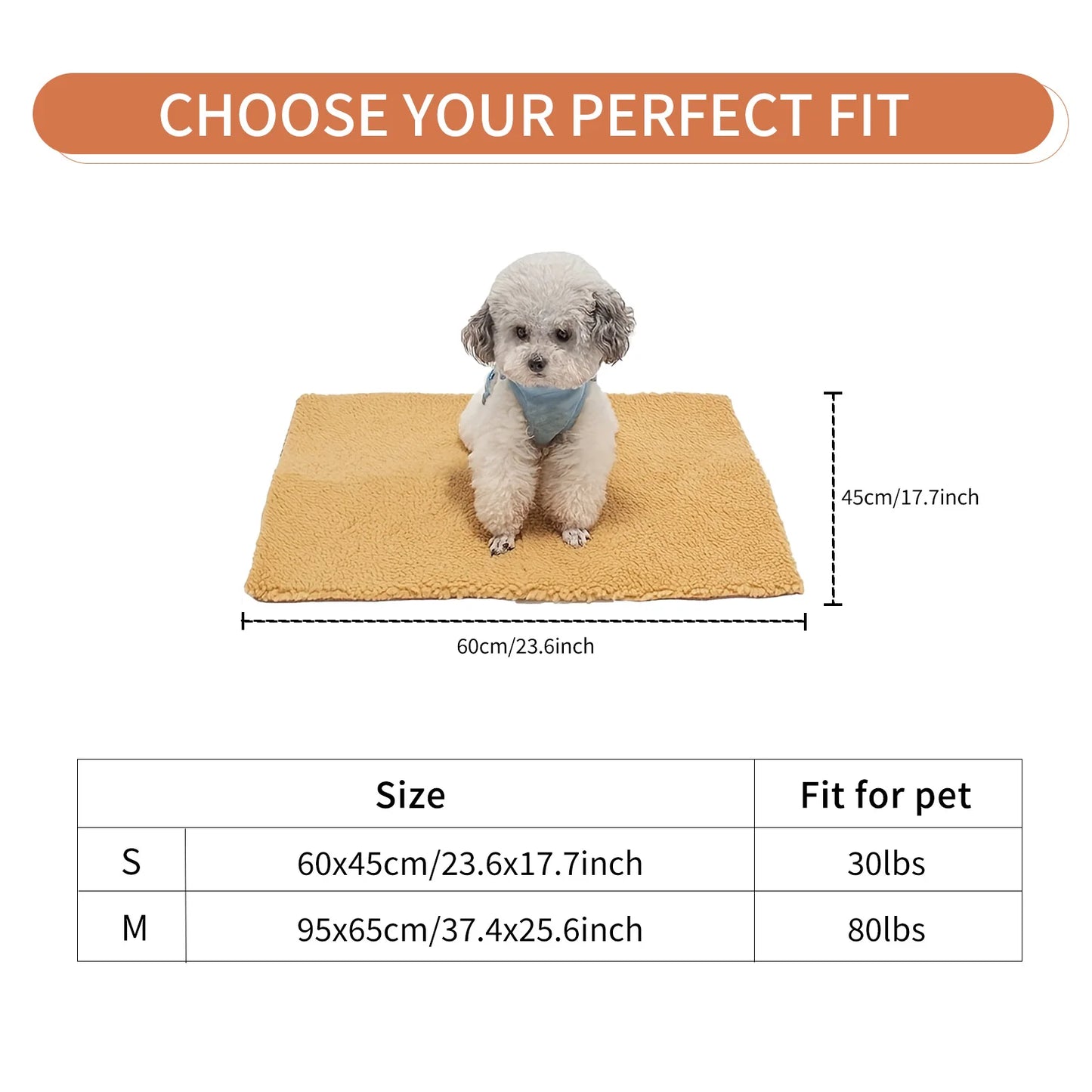 tapis chien auto chauffant dimensions total de S à M. Image produit Boutiquechien