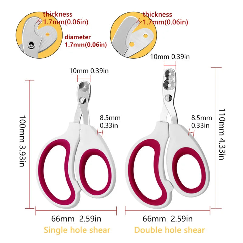 couple ongle pair chien de couleur blanc et rouge avec toutes les tailles de ce coupe griffe. Image produit Boutiquechien