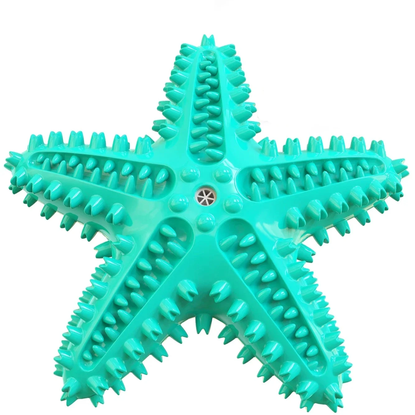 étoile de mer turquoise en caoutchouc résistant et durable pour chien. Image produit Boutiquechien
