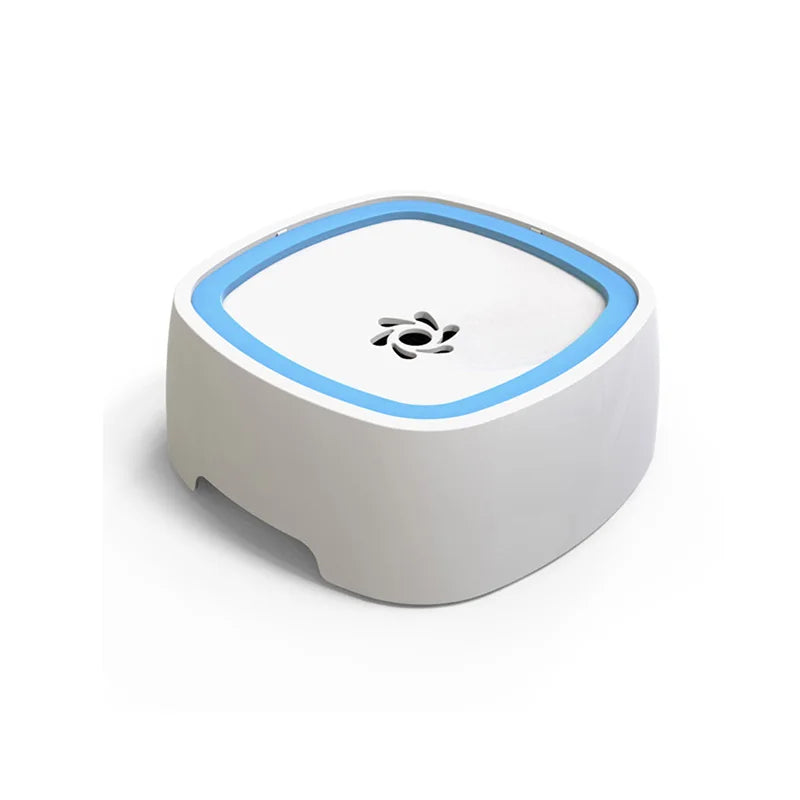 Gamelle d'eau pour chien de couleur bleu et blanche. Image produit Boutiquechien