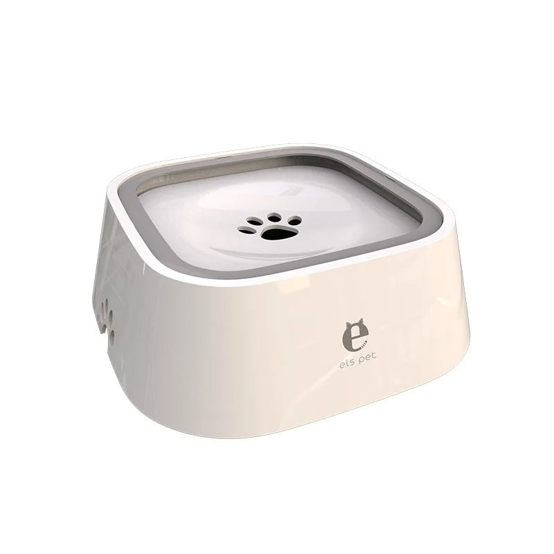 Gamelle d'eau pour chien de couleur gris et blanche. Image produit Boutiquechien